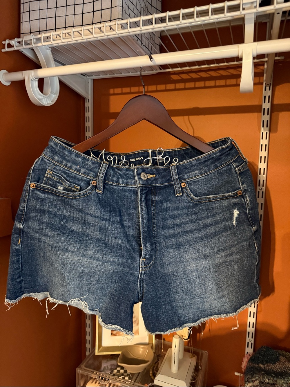 Old Navy Dark Wash Denim Cutoff Shorts - Size 10